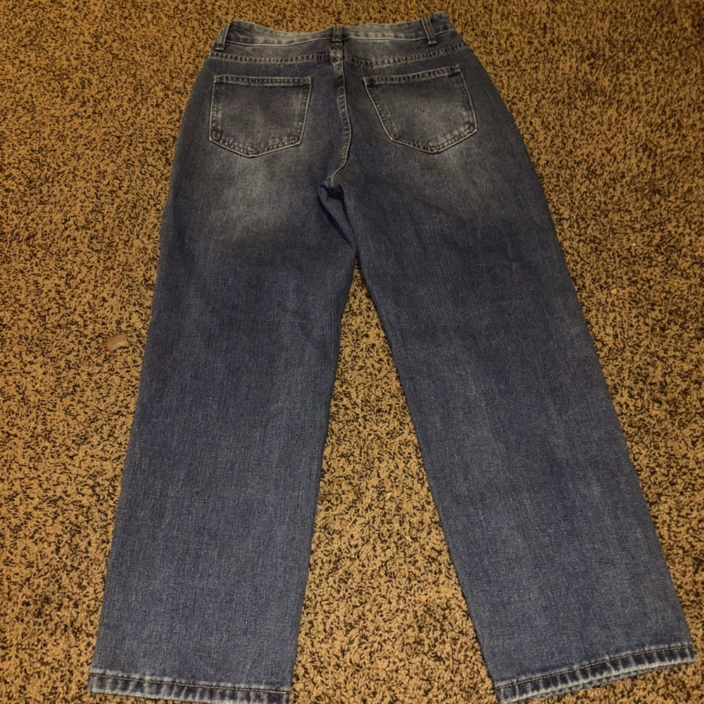 Medium wash blue jeans